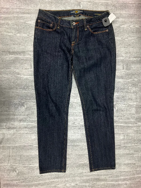 Leather Patch Embellished Men's JeansJeans Straight By Lucky Brand In Blue, Size: 8