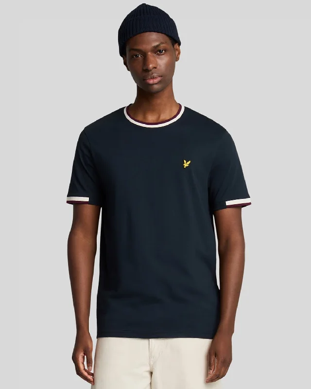 Men's Shirts with Appliqué DetailsHalf Tipped T-Shirt