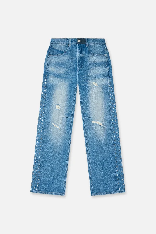 Men's Work Pants for Durability and ComfortZED STRAIGHT LEG JEAN | BLUE CROSS PANELS
