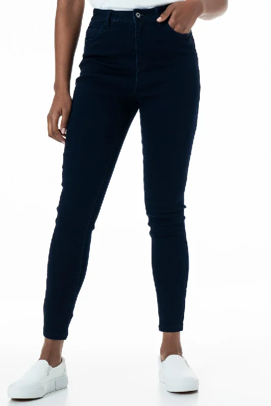 Men's Pants with Appliqué DetailsRf09 Hi-Waisted Skinny Jeans _ 151009 _ Dark Wash