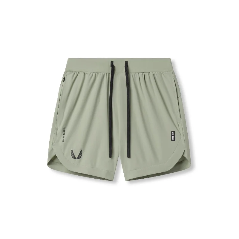 Men's Pants with Contrast Fabric Panels0823. Tetra-Lite® 7" Linerless Short - Sage "Wings"