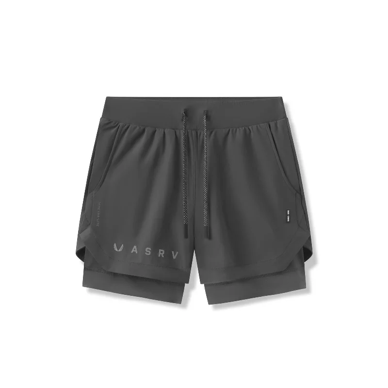 Men's Pants with Contrast Stitching0865. Tetra-Lite® 5" Liner Short - Space Grey "Reflective Classic"
