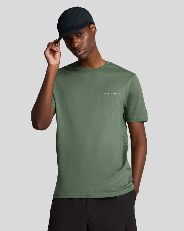 Warm Men's Fleece-Lined TopsEmbroidered T-Shirt