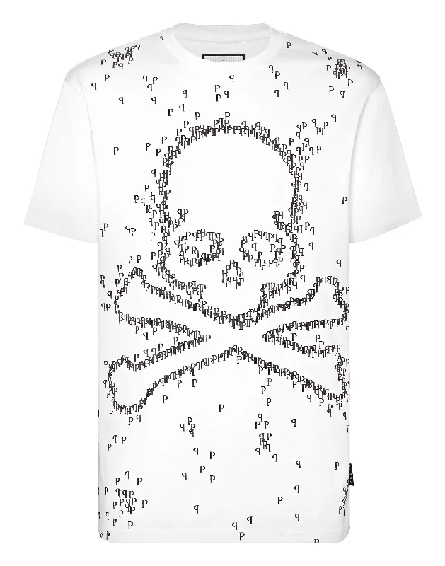 Men's Shirts with Button-Down PocketsT-shirt Round Neck SS Skull&Bones