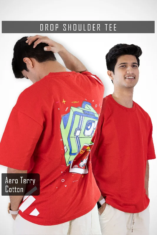 Men's Shirts with Wingtip CollarsClickin Simpson Drop Tee - Bright Red