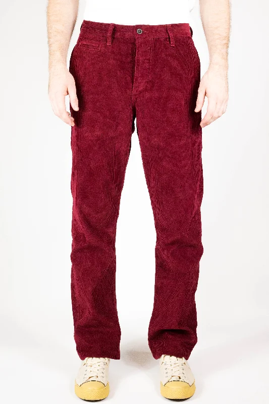 Men's Denim Shorts for SummerJapanese  8 wale burgundy Corduroy Miners