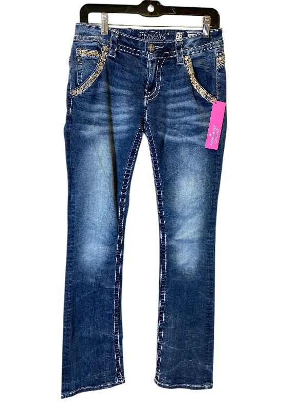 Premium Men's JeansJeans Flared By Miss Me In Blue Denim, Size: 6