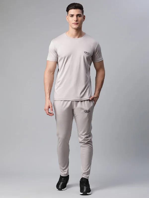 Mack Jonney Dryfit Solid Light Grey Tracksuit for Men