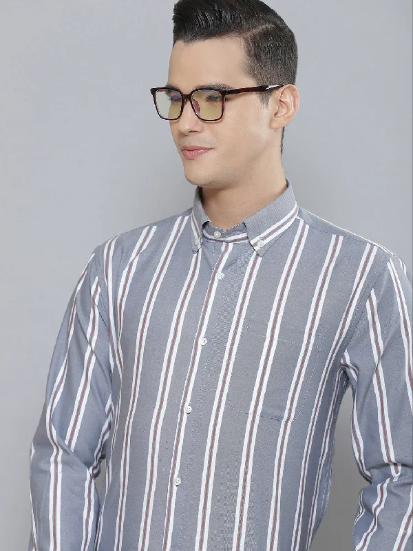 Men's Casual Friday Shirts for Relaxed Office DaysMen Smart Striped Cotton Formal Shirt Men's Casual Friday Shirts for Relaxed Office DaysMen Smart Striped Cotton Formal Shirt