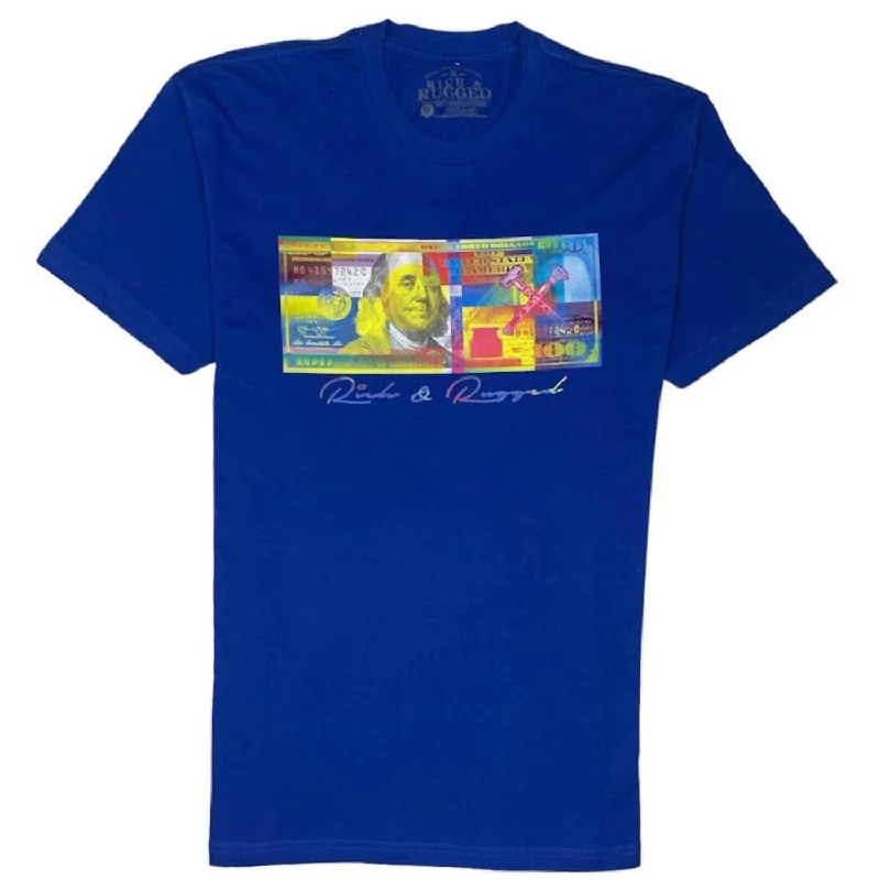 Men's Shirts with Embellished HemlinesMen's Color Money T-Shirt In Royal