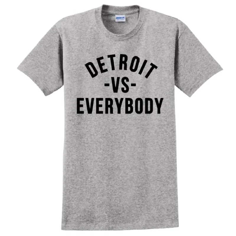 Men's Shirts with Moisture-Wicking FabricMen's Detroit T-Shirt In Grey/black
