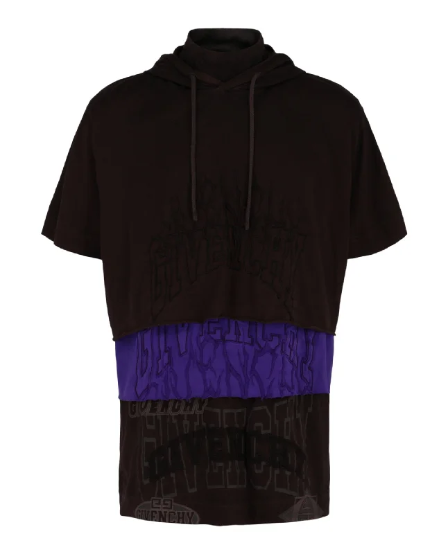 Elegant Men's Dress ShirtsHooded Layered T-Shirt