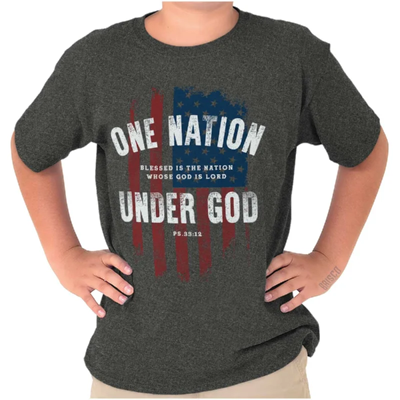 Men's Machine-Washable Shirts for ConvenienceOne Nation Under God Youth T Shirt