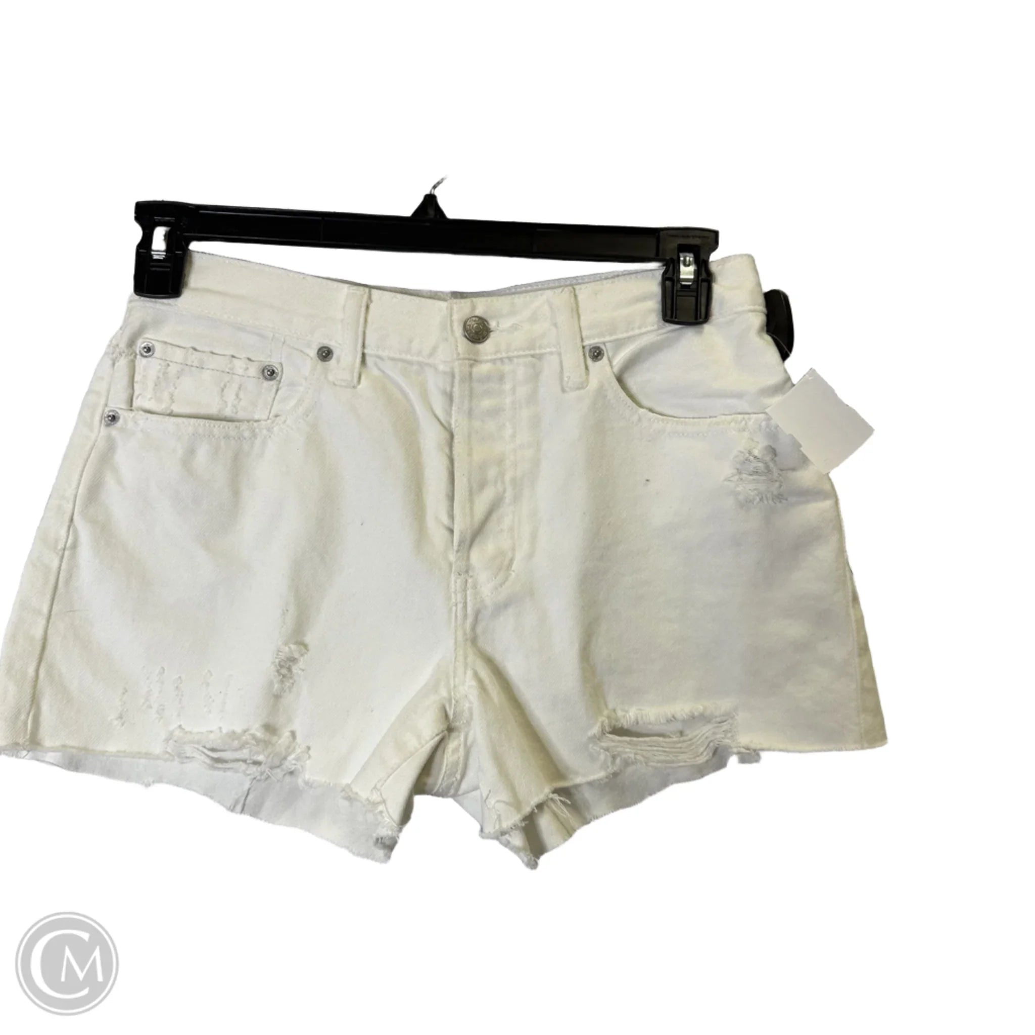 Men's Pants with Ripped and Distressed DetailsShorts By We The Free In White, Size: 6