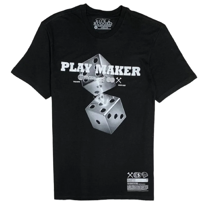 Men's Shirts with Adjustable HemlinesMen's Play Maker T-Shirt In Black