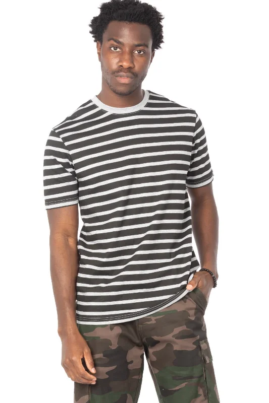 Men's Shirts with Contrast StitchingSTRIPED TEE
