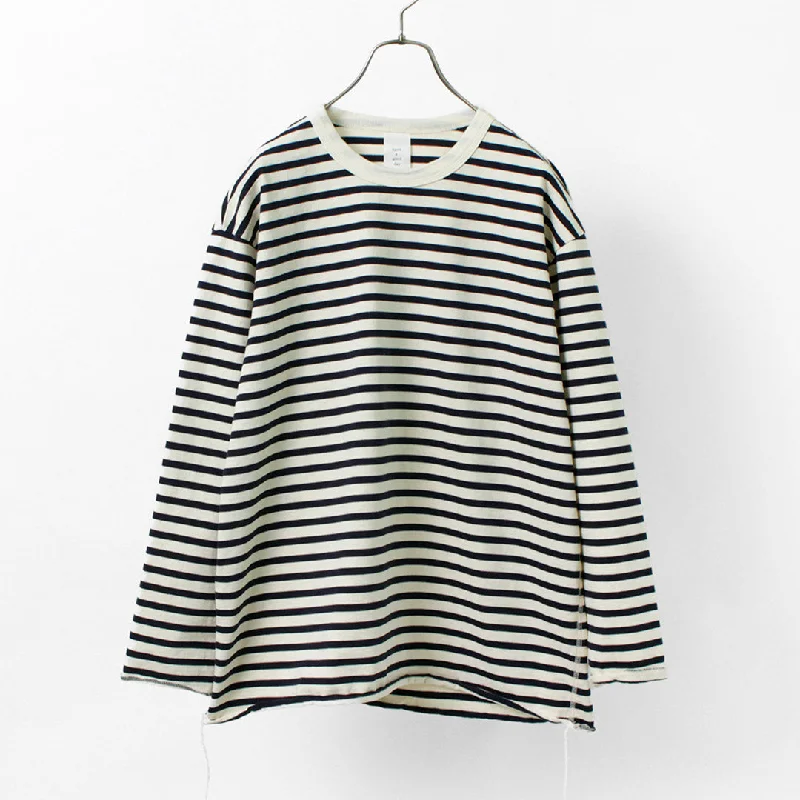 Men's Shirts with Snap ButtonsHAVE A GOOD DAY / Striped Loose Long Sleeve T-Shirt