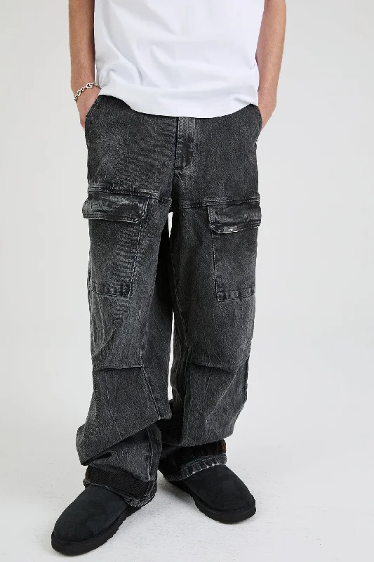 Men's Swim Trunks for SwimmingWYLIE CARGO JEAN | GREY COATED BLUE