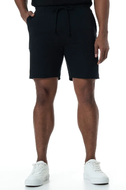 Men's Pants with Elastic CuffsTrack Shorts _ 151936 _ Black