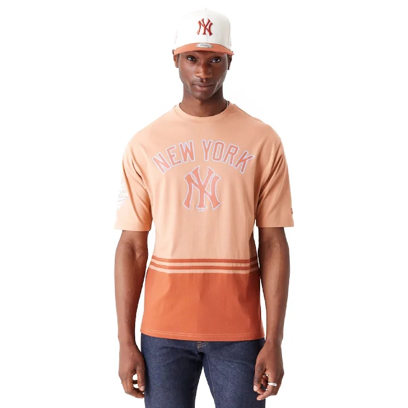 Comfortable Men's Polo ShirtsNew York Yankees World Series Brown Oversized T-Shirt