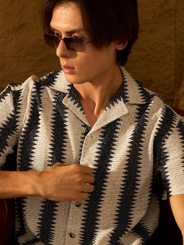 Men's Hawaiian Print Shirts for Luau PartiesDrop Shoulder Oversized Crosiya Shirt