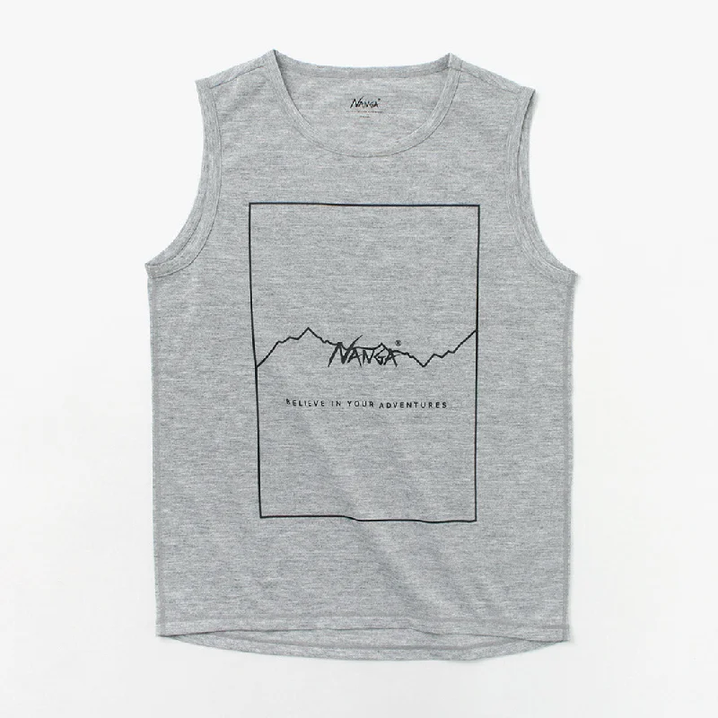 Men's Shirts with Checkered PatternsNANGA / Dry mix frame logo tank top T-shirt