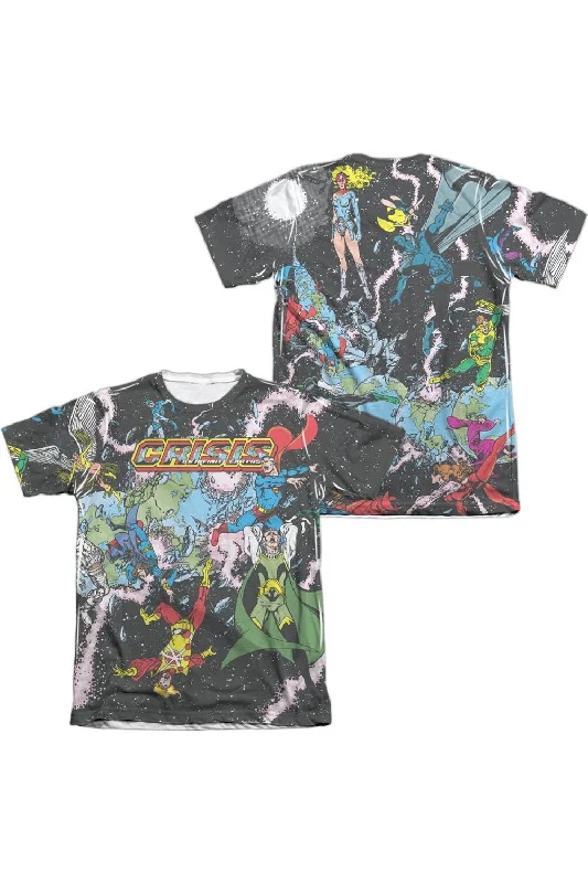 Men's Shirts with Single-Breasted DesignsJustice League of America Crisis Variant (Front/Back Print) Adult Poly/Cotton Short Sleeve Tee / T-Shirt