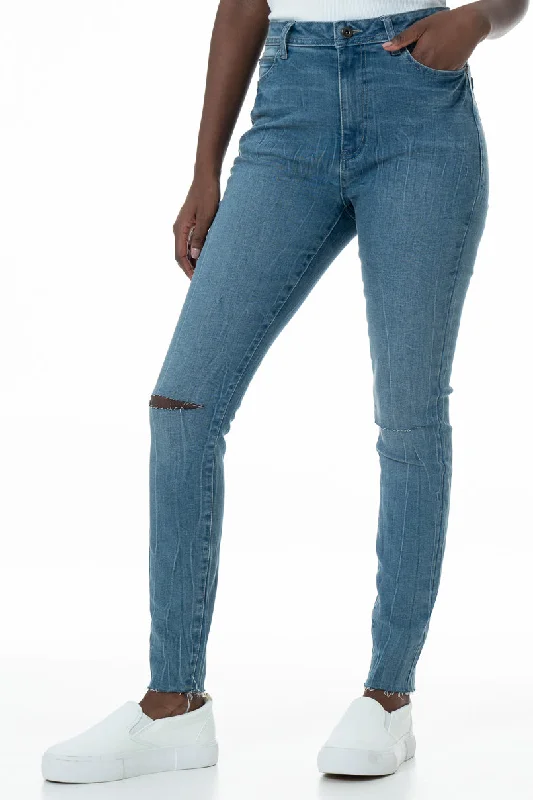 Men's Twill Pants for a Dressy LookRf05 Hi-Rise Skinny Jeans _ 148281 _ Mid Wash