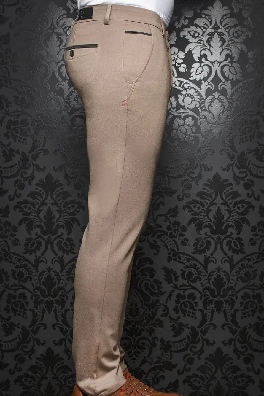 Men's Yoga Pants for FlexibilityAU NOIR | Ultra Stretch Pants | Beretta Beige