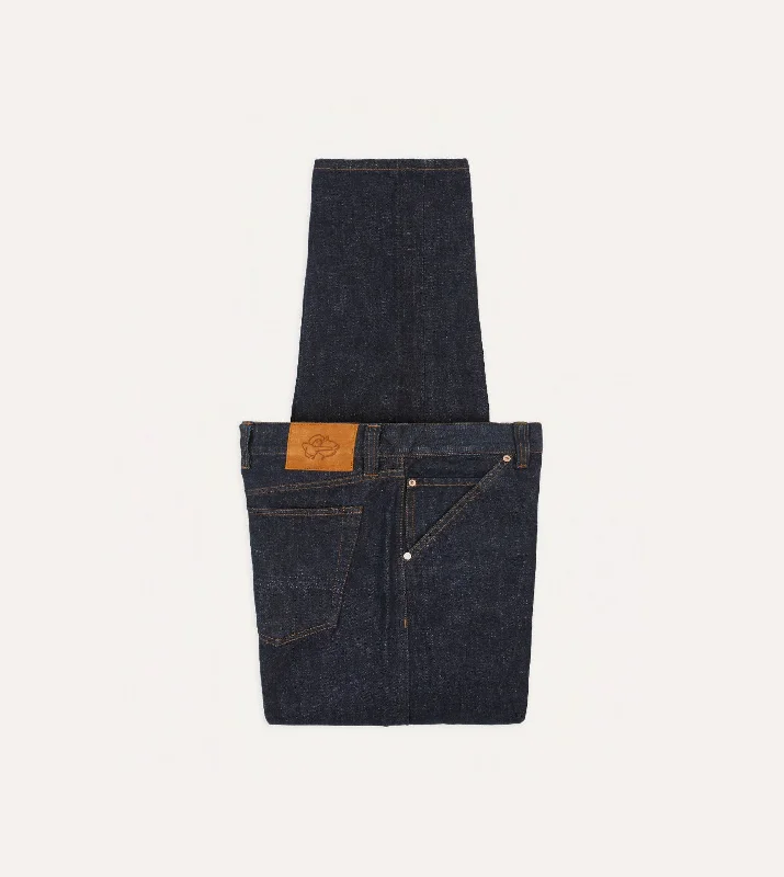 Men's Pants with Stain-Resistant TreatmentIndigo Rinse 14.2oz Japanese Selvedge Denim Five-Pocket Jeans