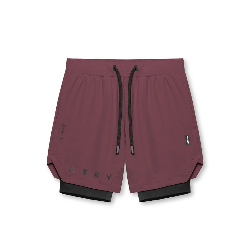 Men's Pants with UV Protection0866. Tetra-Lite® 7" Liner Short - Plum "ASRV"/Black