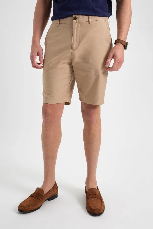 Men's Pants with Hidden ButtonsEveryday Slim Fit Chino Short - Sand