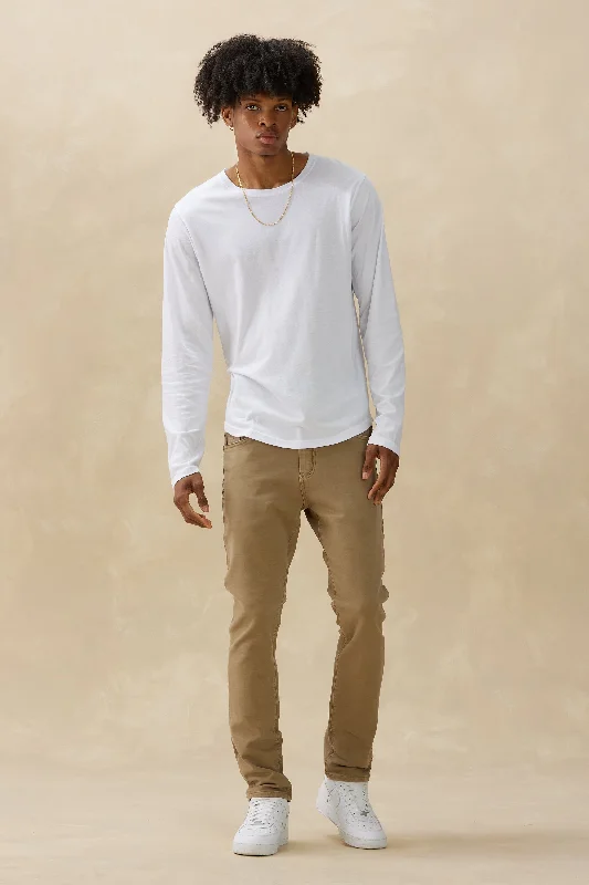Men's Shirts with Mock NecksLONG SLEEVE EAZY SCOOP TEE