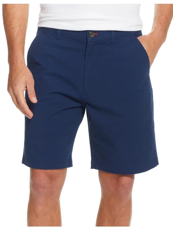 Men's Pants with Appliqué DetailsMens Ribbed Short Flat Front