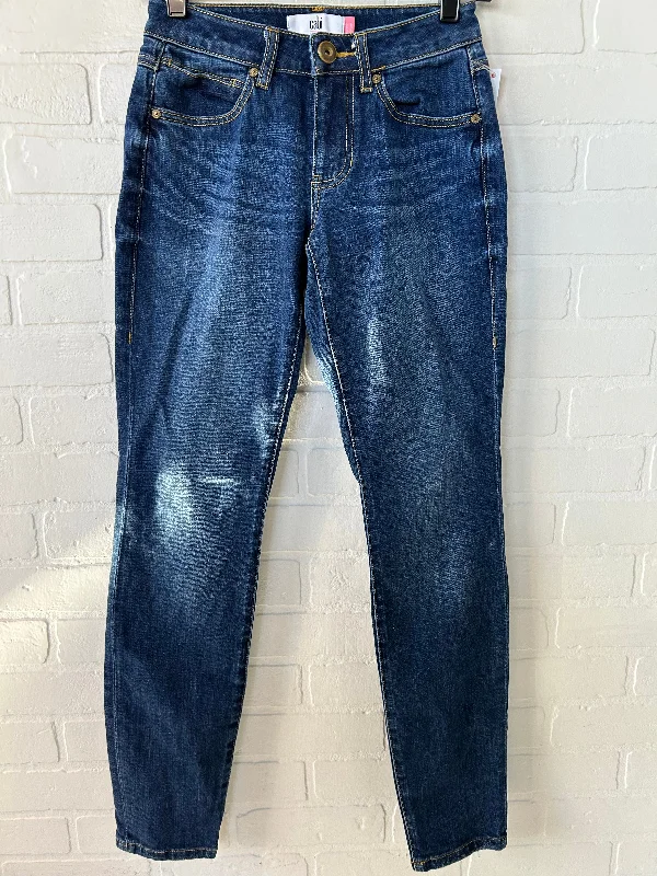 Men's Jeans in Unique PatternsJeans Skinny By Cabi In Blue Denim, Size: 0