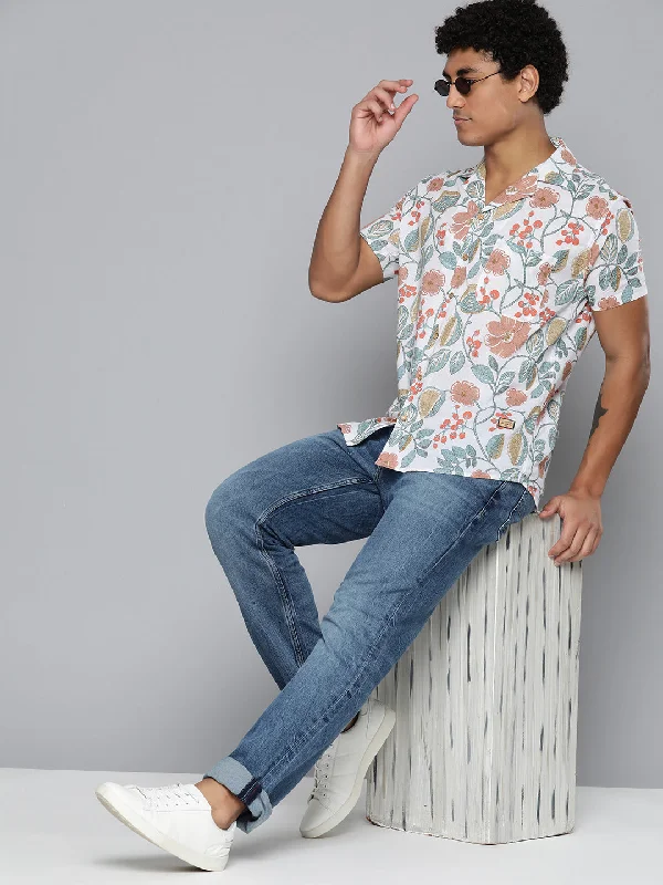 Men's Graphic Print T-Shirts for a Statement LookDENNISON Men White Block Printed Shirt Men's Graphic Print T-Shirts for a Statement LookDENNISON Men White Block Printed Shirt