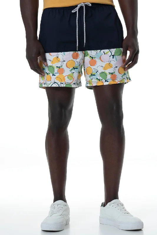 Men's Pants with Faux Leather PatchesPool Shorts _ 153891 _ Ink
