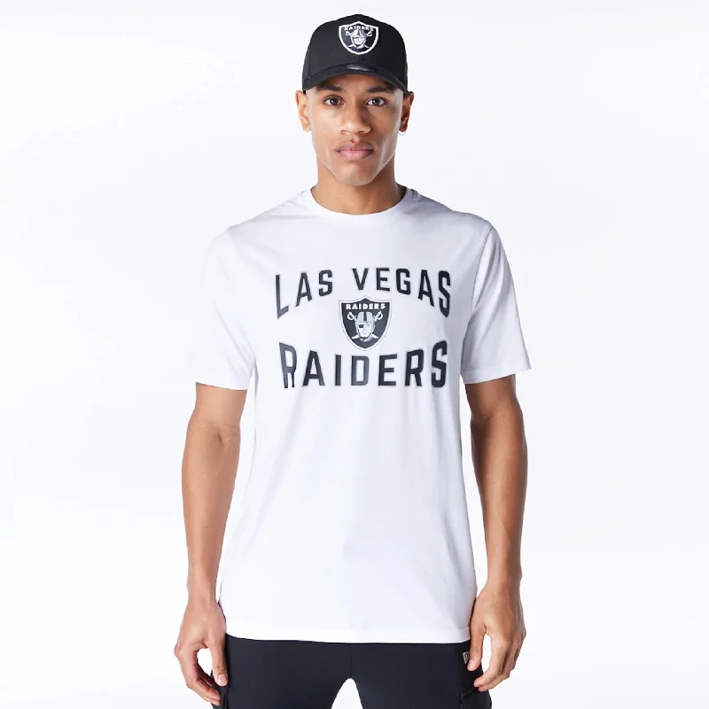 Men's Shirts with Hidden PocketsLas Vegas Raiders NFL Graphic White and Black T-Shirt