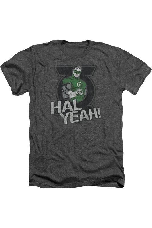 Men's Shirts with Snap ButtonsGreen Lantern Hal Yeah Adult Heather Tee / T-Shirt