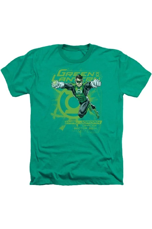 Men's Shirts with Belt LoopsGreen Lantern Sector 2814 Adult Heather Tee / T-Shirt