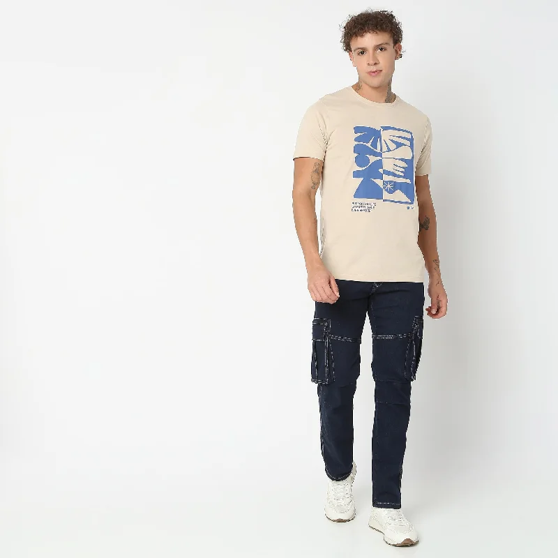 Men's Shirts with Geometric PatternsRegular Fit Graphic T-Shirt