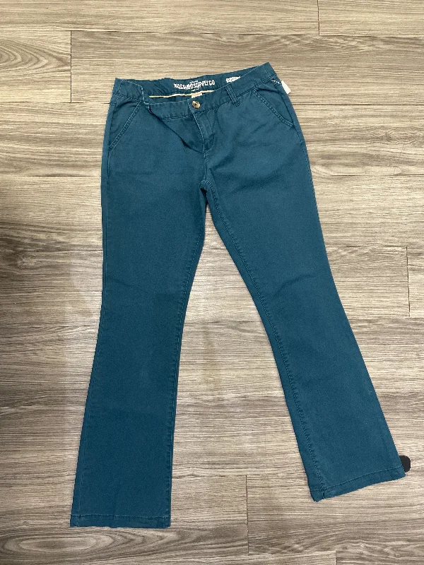Dark Indigo Men's JeansJeans Boot Cut By Mossimo In Teal, Size: 10