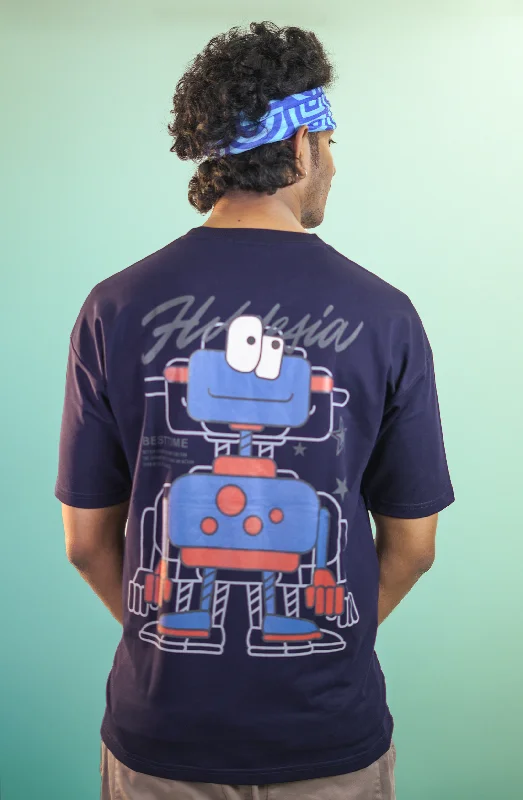 Men's Short-Sleeved ShirtsMecha Drop Tee - Navy Blue