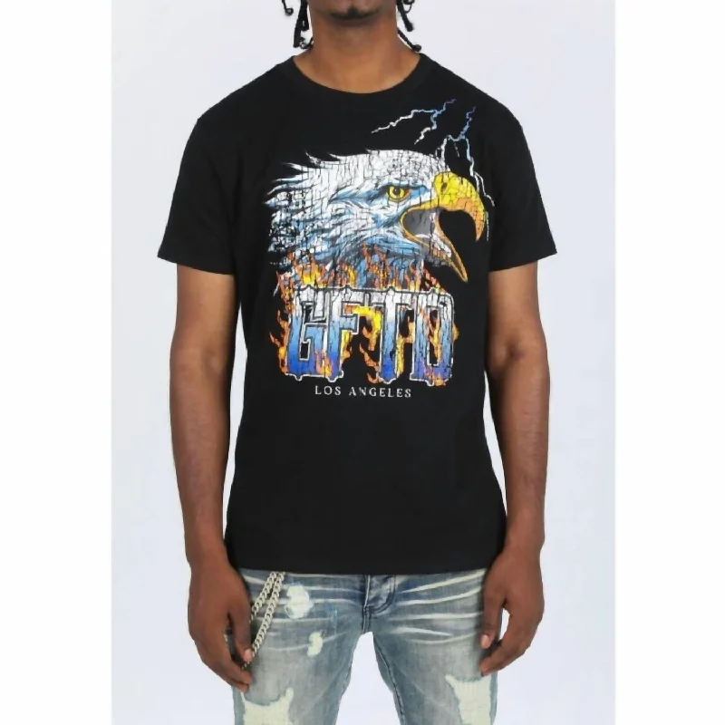 Breathable Men's Mesh TopsMen's Eagle T-Shirt In Black