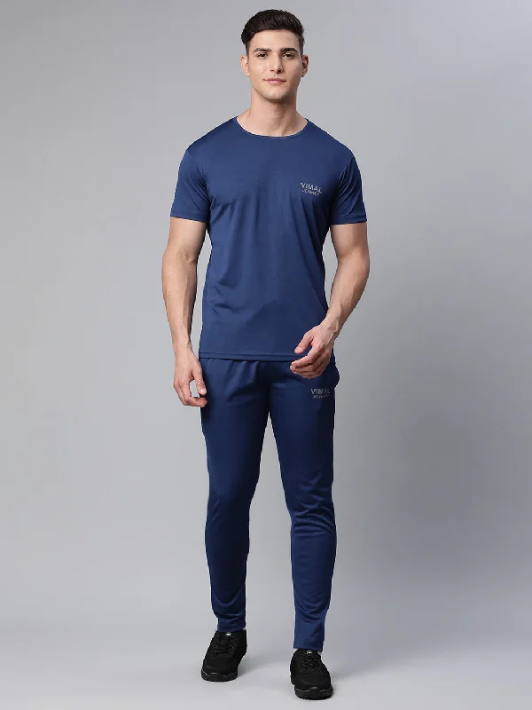 Mack Jonney Dryfit Solid Blue Tracksuit for Men