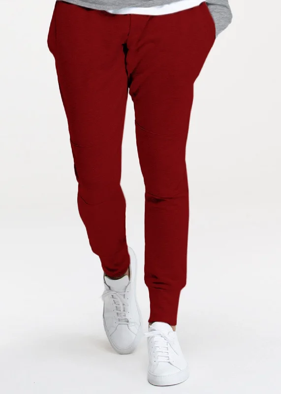 Men's Pants with Ripped and Distressed DetailsHigh & Mighty SWET Jogger | Claret