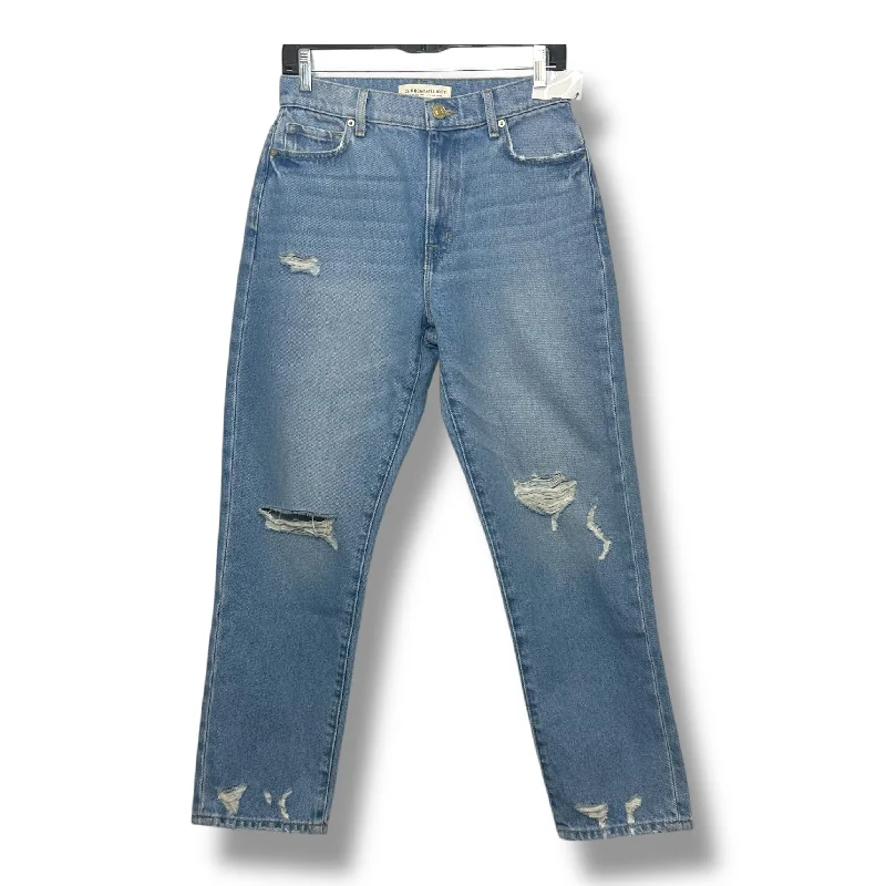 Modern Ripped and Distressed Men's JeansJeans Straight By Current/elliott In Blue Denim, Size: 2 Modern Ripped and Distressed Men's JeansJeans Straight By Current/elliott In Blue Denim, Size: 2