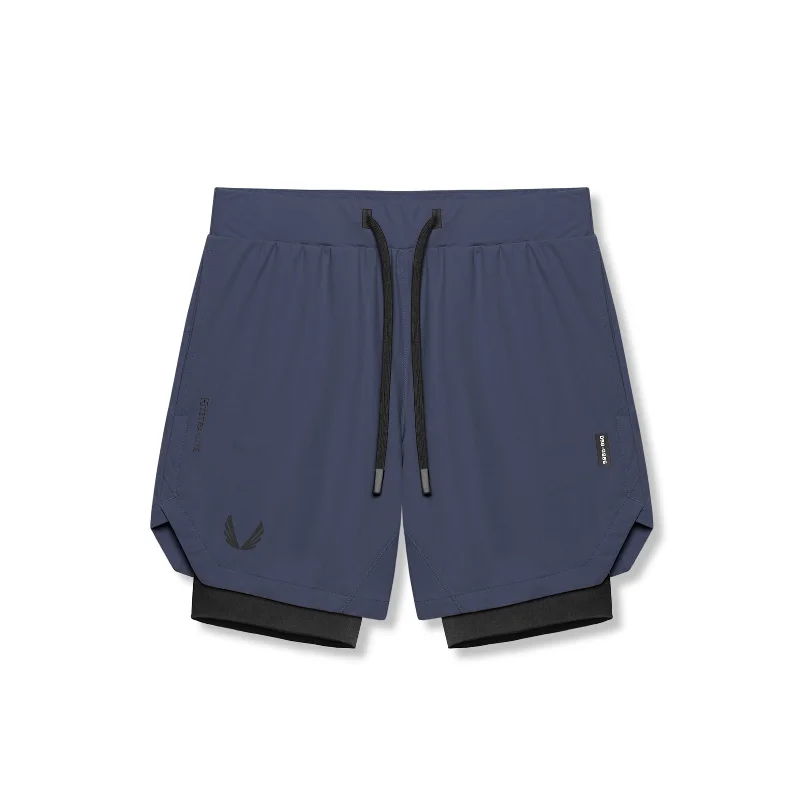 Men's Pants with Belt Loops0866. Tetra-Lite® 7" Liner Short - Navy "Wings"/Black