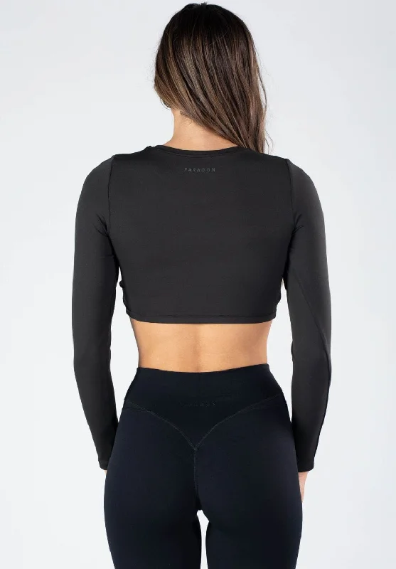 Reluna™ Long Sleeve Crop Black