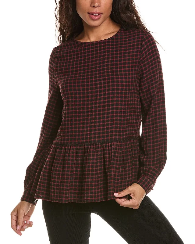 beachlunchlounge Mila Plaid Top